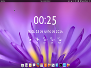 Cinnamon ElementaryOS Luna com Conky